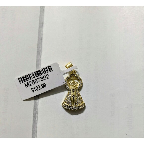 Stampd Jewelry - 14k Gold filled Brass lady of aparecida Pendant/Charm W/ VVS CZ's. 14kgf Stamped